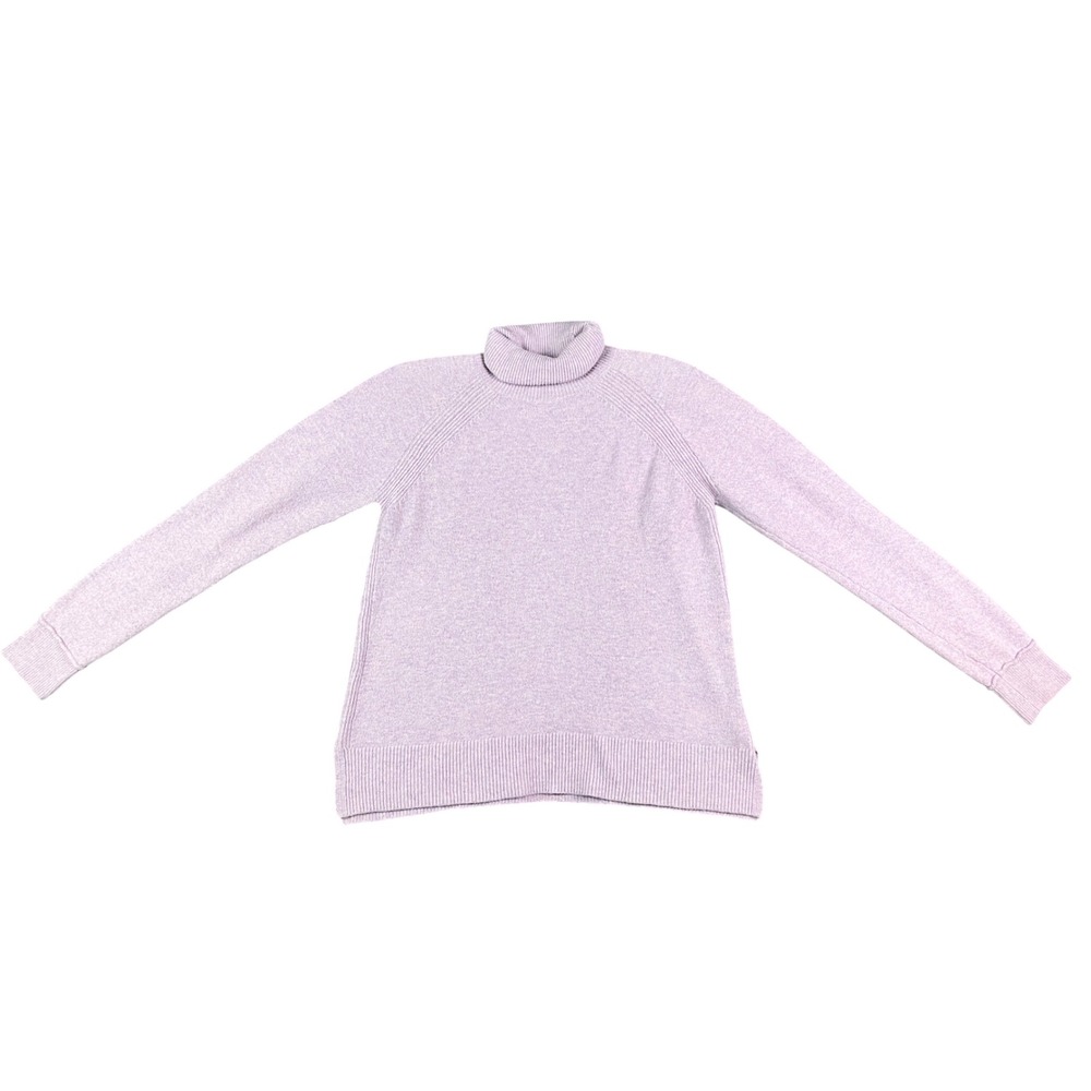 Tahari Womens Lavender Heather Turtleneck Raglan Sleeve Sweater Size Large
